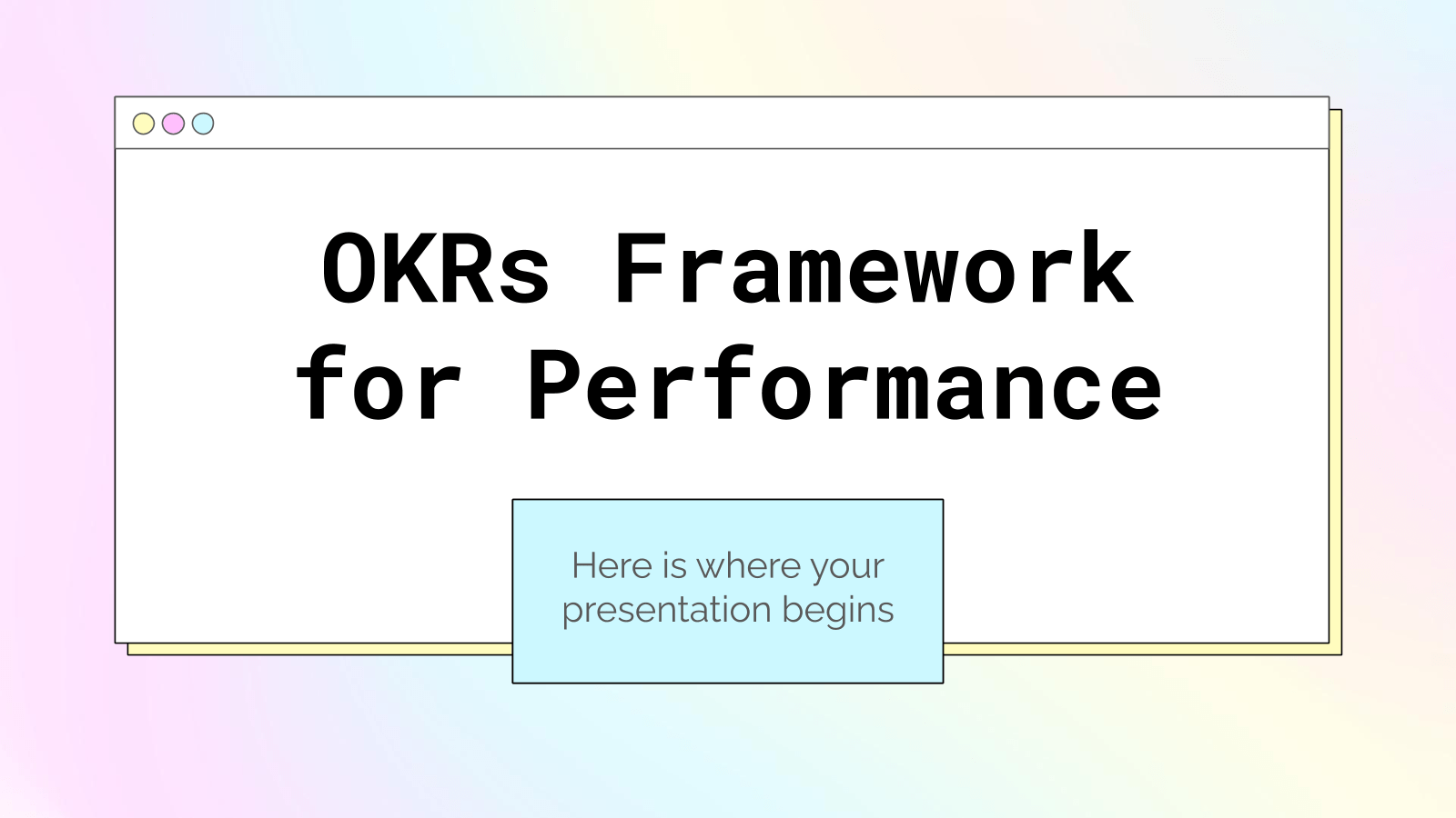 OKRs性能框架PPT模板
